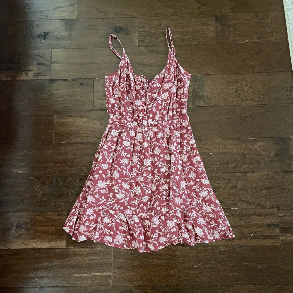 Abercrombie&fitch pink floral printed dress
